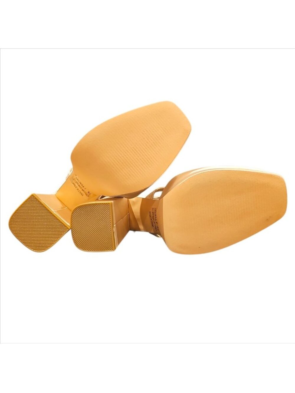 Block Heel Satin Platform Shoes With Cross-Strap Design Elegant Champagne Evenin - Picture 13 of 14